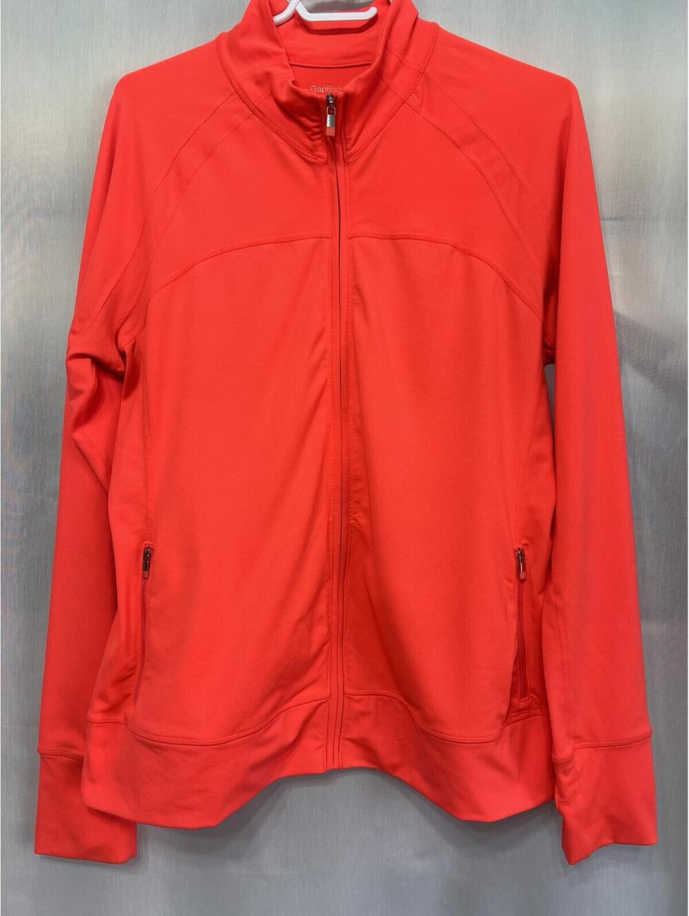 GapBody Bright Orange Full Zip Track Jacket Women's Large